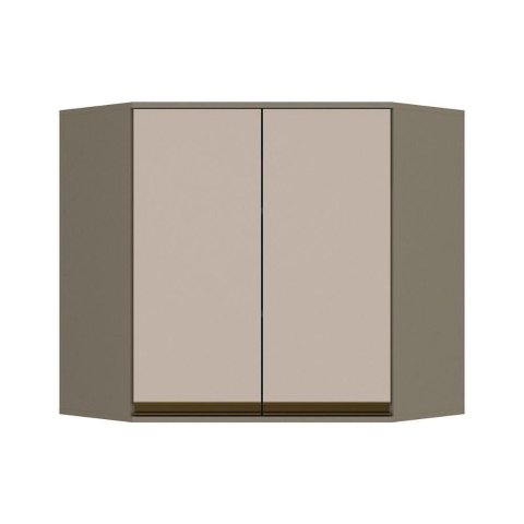 Armário Aéreo P/ Cozinha Connect Canto Oblíquo C/2portas 80x83cm Off White - Henn