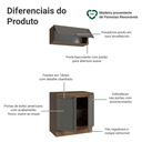Ver imagem 4 de Conjunto Gabinete para Banheiro 80cm 3 Portas Rustic/Cinza Vik Madesa 02