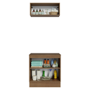 Ver imagem 5 de Conjunto Gabinete para Banheiro 80cm 3 Portas Rustic/Cinza Vik Madesa 02