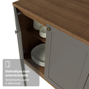 Ver mais imagens de Conjunto Gabinete para Banheiro 80cm 3 Portas Rustic/Cinza Vik Madesa 02