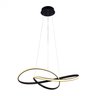 Pendente Led Anéis Atom 36w 3000k Metal 63cm Preto Bella HM019B - 2