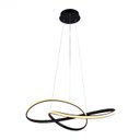 Ver imagem 2 de Pendente Led Anéis Atom 36w 3000k Metal 63cm Preto Bella HM019B
