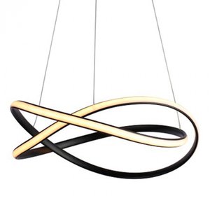 Pendente Led Anéis Atom 36w 3000k Metal 63cm Preto Bella HM019B