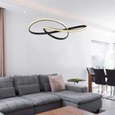 Ver imagem 3 de Pendente Led Anéis Atom 36w 3000k Metal 63cm Preto Bella HM019B