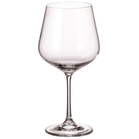 Conjunto De 6 Taças Burgundy Bohemia Transparente 600Ml
