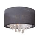 Ver imagem 1 de Pendente Redondo em Cristal e PVC para 4 Lâmpadas Gabriela Tom Luz Iluminação