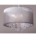 Ver imagem 3 de Pendente Redondo em Cristal e PVC para 4 Lâmpadas Gabriela Tom Luz Iluminação