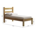 Ver imagem 2 de Cama Solteiro em Madeira Maciça Reforçado Rubi Nemargi:nogueira