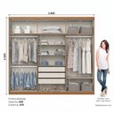 Ver imagem 3 de Guarda-Roupa Casal com Espelhos New Jade Bege/Cinamomo/Off White