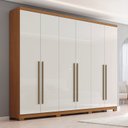 Ver mais imagens de Guarda-Roupa Casal com Espelhos New Jade Bege/Cinamomo/Off White