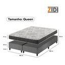 Ver imagem 4 de Cama Box Queen Cinza + Colchão Espuma D33 Ortopédico Zidi San Francisco 158x198x54cm