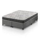 Ver imagem 1 de Cama Box Queen Cinza + Colchão Espuma D33 Ortopédico Zidi San Francisco 158x198x54cm