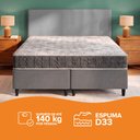 Ver imagem 5 de Cama Box Queen Cinza + Colchão Espuma D33 Ortopédico Zidi San Francisco 158x198x54cm