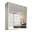 Ver imagem 1 de Guarda-roupa Casal Mali 2 Portas 3 Gavetas 100% Mdf com Espelho 19200 Off White/peroba - Europa Móve