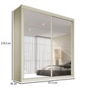 Ver imagem 4 de Guarda-roupa Casal Mali 2 Portas 3 Gavetas 100% Mdf com Espelho 19200 Off White/peroba - Europa Móve