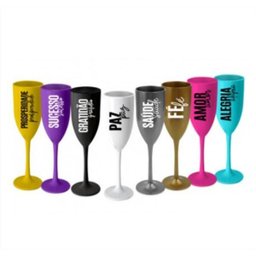 Kit 24 Taças Espumante Coloridas Festa Confraternização - 1