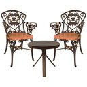 Ver imagem 1 de Kit 2 Cadeiras Viena Malbec para Recepção Jardim Varanda Sacada Hotel + Mesinha Marrom