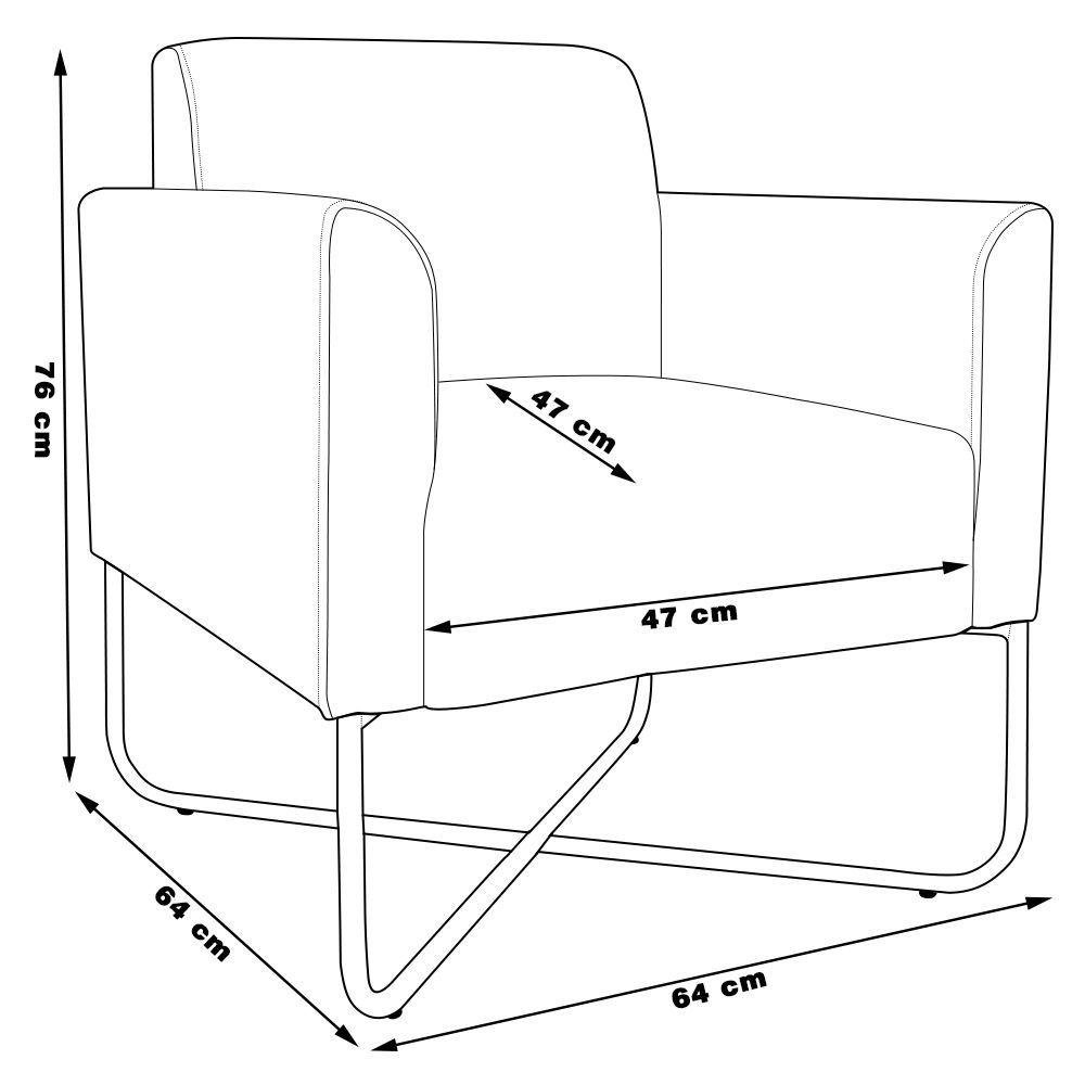 Kit 2 Poltronas Isabella Base X Suede Preto - 8