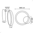 Ver imagem 5 de Arandela Eclipse de Parede Luz Indireta Perfil de Led 2.700k