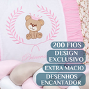 Ver imagem 6 de Kit Berço Trança Ursinho Marinho Menino 11 Peças com Saia:rosa