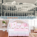 Ver imagem 5 de Kit Berço Trança Ursinho Marinho Menino 11 Peças com Saia:rosa