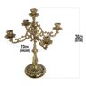 Castiçal de 5 Velas Estanho e Bronze Polido Religioso Decoração Cristã - 2