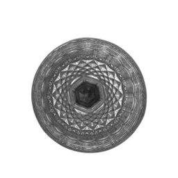 Kit 6 Taças Vidro Para Água Brand Prateado Metalizado 345Ml - 4 Kit 6 Taças Vidro Para Água Brand Prateado Metalizado 345Ml - 4