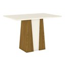 Ver imagem 6 de Conjunto Sala de Jantar Tampo MDF Canto Reto 120 Cm 04 Cadeiras Dulce Henn