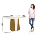 Ver imagem 3 de Conjunto Sala de Jantar Tampo MDF Canto Reto 120 Cm 04 Cadeiras Dulce Henn