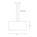 Ver imagem 2 de Pendente Redondo em Alumínio para 2 Lâmpadas Glam 1 Tom Luz Iluminação