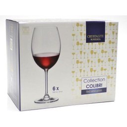 Conjunto 6 Taças Cristal Bohemia Colibri Vinho Tinto 580Ml - 1