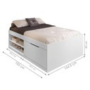 Ver imagem 3 de Cama Casal Box Sapateira Tien Design MDP MDF Branco 144cm Framar