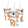 Copo Térmico Com Canudo - Robô Bb8 Star Wars - 500Ml - 1