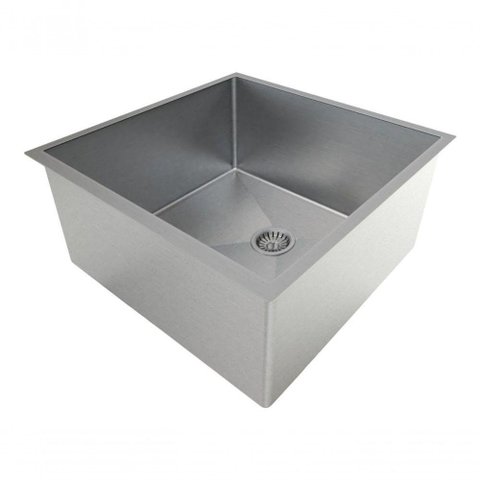 Cuba Aço Inox Escovada De Cozinha Balcão 40X40 Com Válvula