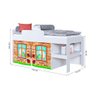 Cama Infantil Elevada com Cabaninha Solteiro Branco Imaginação Art In Móveis - 4