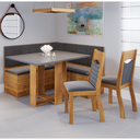 Ver imagem 1 de Cjto Canto Alemao com Bau Rosie C/2 Cad Pietra Mel/cinza Brilho/v.grafite - Casa Giulia