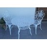 Conjunto de Mesa para Jardim Floral com 2 Poltronas e Mesa Alta em Alumínio Fundido Unifer Móveis - 2