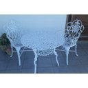 Ver imagem 2 de Conjunto de Mesa para Jardim Floral com 2 Poltronas e Mesa Alta em Alumínio Fundido Unifer Móveis