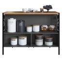 Ver imagem 4 de Mesa Bancada Ilha Gourmet 127cm P1034 Grafite Mell Pp Milani Store