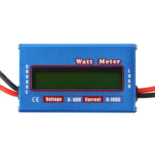 Wattimetro Dc 4,5-60v, 0-100a Voltimetro E Amperimetro - 4