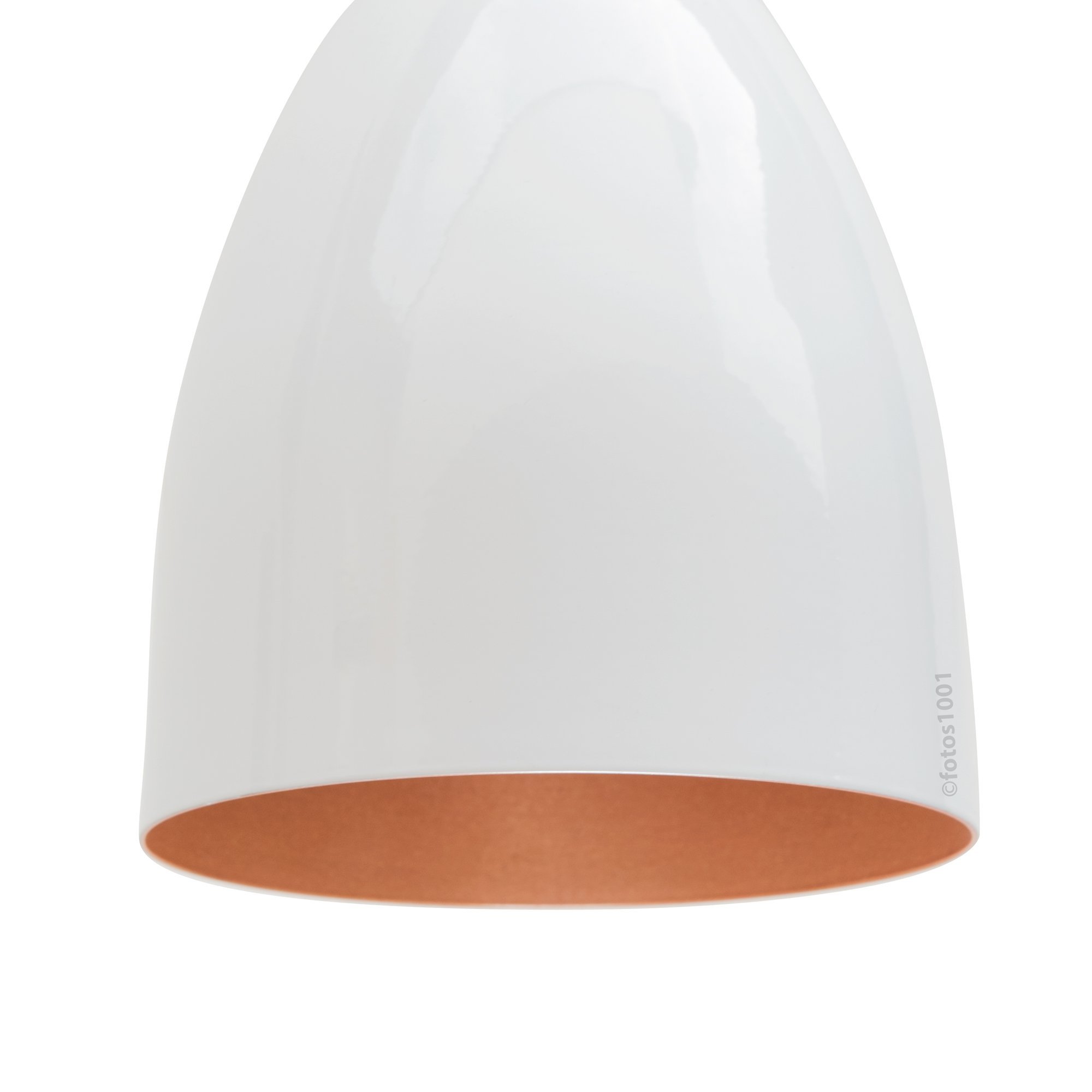 Pendente Soft Poptem cone aluminio branco e cobre - 3