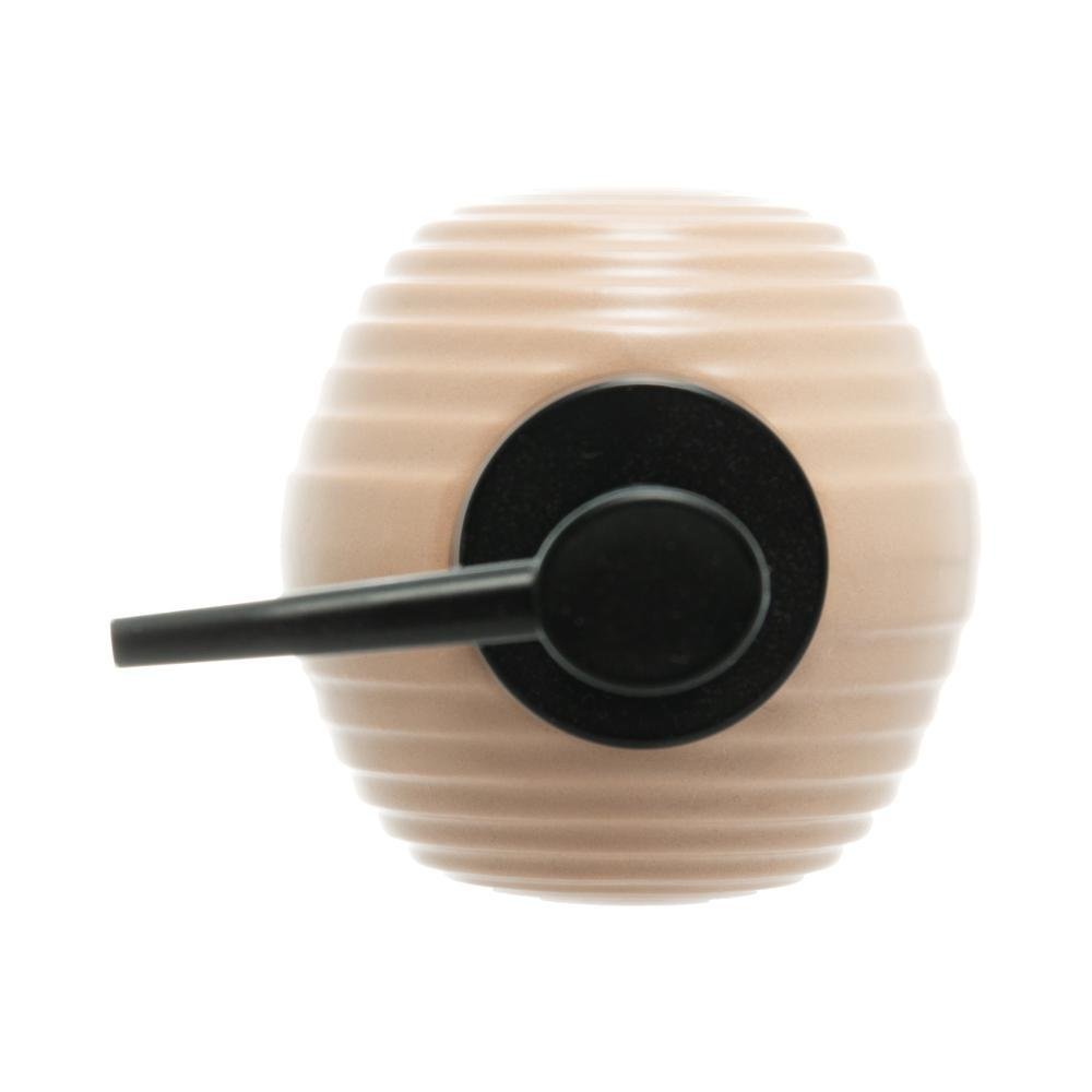 Porta Sabonete Líquido de Cerâmica Arcos Nude 350ml - Wolff - 4