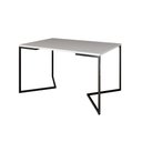 Ver imagem 1 de Mesa Jantar Industrial Branca Retangular 137x90cm Base V Ferro Preto