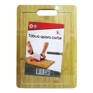 Tabua De Corte De Madeira / Bambu Multiuso Retangular 33X24C