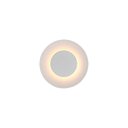 Ver imagem 1 de Arandela Eclipse Redonda Branco Mainz Foskal 8w Led 3000k Luz Indireta Ip65 Externa Bivolt
