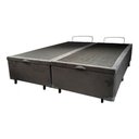Ver imagem 5 de Cama Box Baú Queen com Blindagem Fabricação Própria Blindada - Suede - Cinza