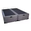 Ver imagem 1 de Cama Box Baú Queen com Blindagem Fabricação Própria Blindada - Suede - Cinza