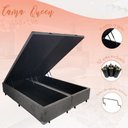 Ver imagem 3 de Cama Box Baú Queen com Blindagem Fabricação Própria Blindada - Suede - Cinza