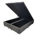 Ver imagem 2 de Cama Box Baú Queen com Blindagem Fabricação Própria Blindada - Suede - Cinza