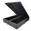 Ver imagem 2 de Cama Box Baú Queen com Blindagem Fabricação Própria Blindada - Suede - Cinza